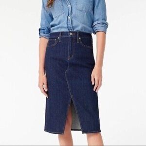 J.Crew  Denim Slit Pencil Skirt size 27